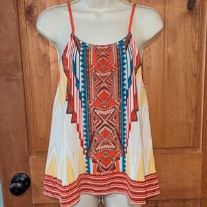 Sweet Wanderer Cream Graphic Camisole Sleeveless Top